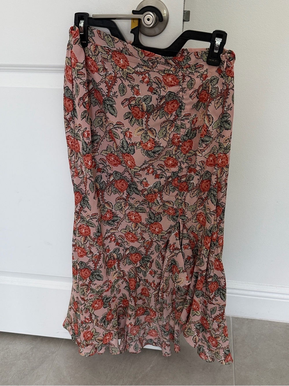 Max Studio Pink Floral Maxi Skirt